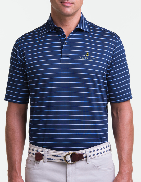 Mens Blue Stripe Polo