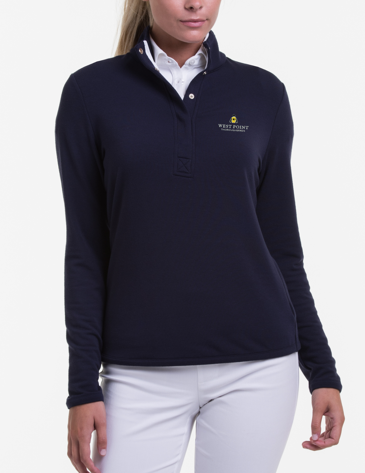 Womens Navy Old School Sweatshirt