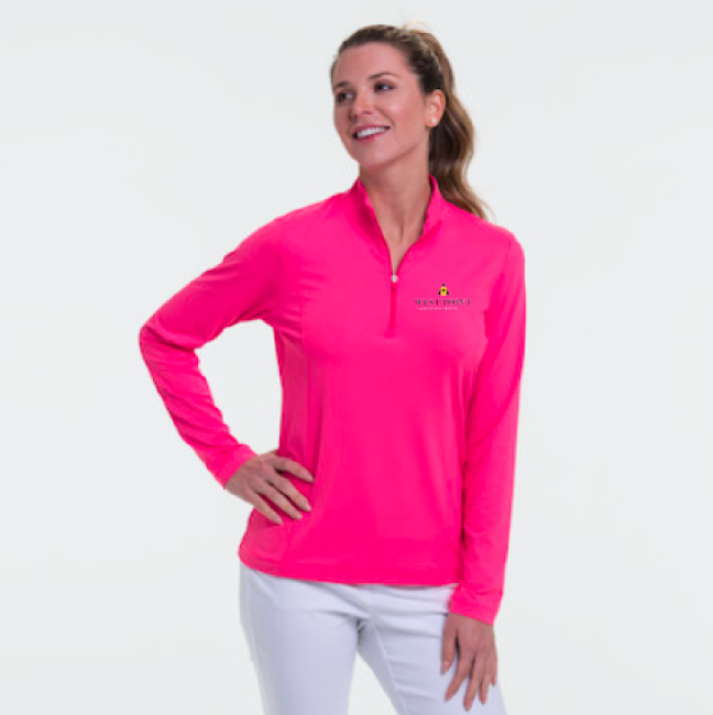 Women's Lighweight Pink Quarter Zip