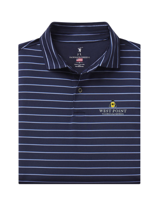 Mens Blue Stripe Polo